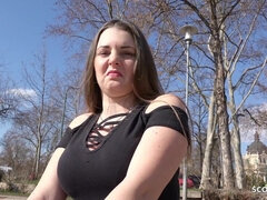 Enthousiasteling, Grote lul, Grote mammen, Rondborstig, Duits, Natuurlijke tieten, Realiteit, Tieten likken