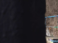 Public agent Horny Blonde flasher gets her cunny creampied in a tunnel