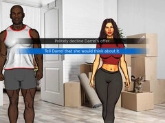 Dreidimensional, Leie, Grosser arsch, Paar, Spiele, Freundin, Ehemann, Ehefrau