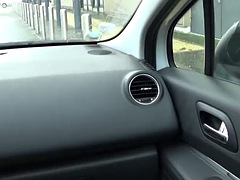 Grote lul, Auto, Travestiet, Ondergoed, Rijpe lesbienne, Buiten, Openbaar, Shemale