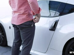 Grote kont, Bruinharig, Sperma shot, Hondjeshouding, Latijnse vrouw, Natuurlijke tieten, Geschoren, Rok