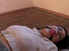 Brunette, Orgasm, Shaved, Tied, Toys, Vibrator