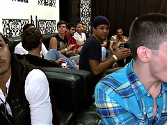 Leie, Blasen, Fetisch, Schwul, Gruppe, Party, Öffentlich, Realität