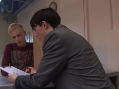 Horny Lex Blond and the adorable office clerk Charlie Snake