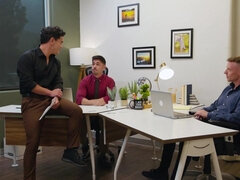 デカチン, 中出し, イく瞬間, フェティッシュ, 筋肉, オフィス, 現実, 三人