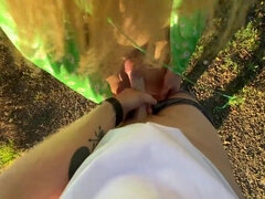 Big Ass Stranger Doggy Fucked In Public Park - Cum Walk In Panties
