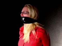 Amateur, Rubia, Tacones, Flaco, Medias largas, Atada