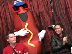 素人, フェラチオ, フェティッシュ, ゲイ, 手コキする, パーティ, 公共, フェラする
