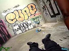 Grosser arsch, Blasen, Schwarz, Hd, Im freien, Pov, Öffentlich, Titten