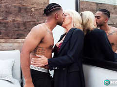 Mature Blonde Bianca Jaguar Sucks and Fucks Young Cock in HD