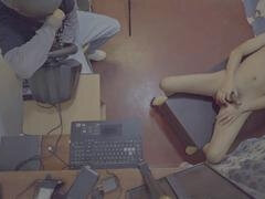 Arabe, Asiático, Gordita, Pareja, Gay, Masturbación, Seducido, Tragarse