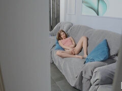 Blondine, Blasen, Hundestellung, Masturbation, Rasiert, Dürr, Jungendliche (18+), Spanner