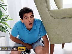 お尻, 茶髪の, 女 人男 人, Hd, 巨大, オマンコ, ストッキング, 三人