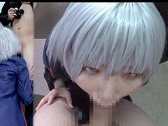 Salle de bains, Grosse bite, Sucer une bite, Japonaise, Petite femme