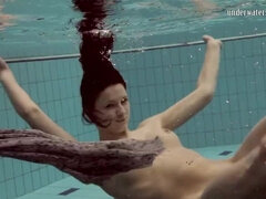 Big tits, Brunette, Fetish, Natural tits, Pool, Solo, Teen, Tits