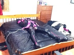 緊縛, ボンデージ, ディルド, 自家製, ゴム, メイド, 拘束, おもちゃ