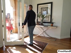 Broken hearted MILF comforted by stepsis boyfriend