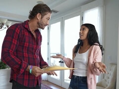 ベッドルーム, フェラチオ, 浮気者, 黒人, Hd, 異人種間, ラフ, ティーン