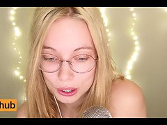 Blonde, Boyfriend, Dildo, Dirty talk, Glasses, Handjob, Hd, Tease