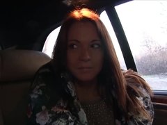 Amateur, Brunette brune, Bus, Voiture, De plein air, Culottes ou slips, Pov, Public