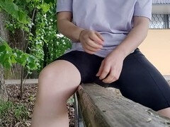 Gorgeous Likalax loses control and pees in her cut-offs at the boat station