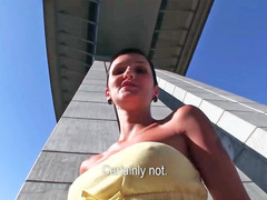 Chick is offered cash to have some sex in public