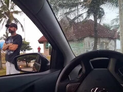 Leie, Auto, Frau, Flashen, Selbstgemacht, Im freien, Öffentlich, Rotschopf