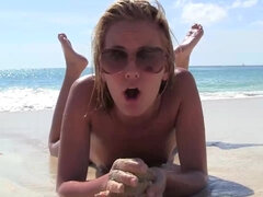Skinny naked girls on the beach