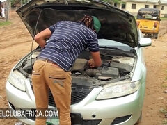 Belleza, Tetas grandes, Mamada, Coche, Ébano, Tetas naturales, Afeitado, Tetas