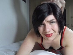 Noire, Sucer une bite, Brunette brune, Robe, Chatte, Adolescente, Nénés