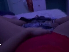Amateur, Éjaculation interne, Doigter, Marrant, Fille latino, Chatte, Adolescente, Mouillée