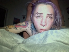 BIG Ass GOTH girl with PERFECT PUSSY moaning loud
