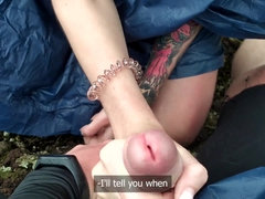 I Wanking off my Guide in the Mountains - Public POINT OF VIEW - Pulsing Jism Jaws