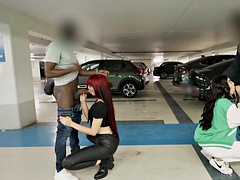 素人, デカ尻, 黒人, フェラチオ, 黒人, ハードコア, 異人種間, 公共