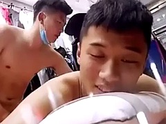 Leie, In den arsch, Asiatisch, Chinesisch, Paar, Schwul