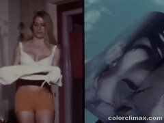 デカチン, デカパイ, 茶髪の, なめる, 公共, オマンコ, 三人, ヴィンテージ