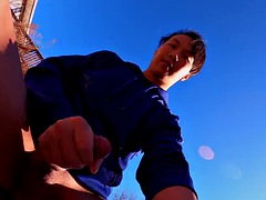 Slutty Twinks public piss and cum adventure vlog