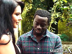 デカチン, デカパイ, フェラチオ, Hd, 旦那, 異人種間, 淫乱熟女, 叫ぶ