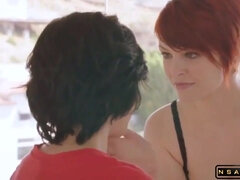 Sucer une bite, Brunette brune, Femme couguar, Tir de sperme, Queue, Hard, Hd, Plan cul à trois