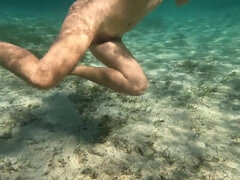 Playa, Pies, Hembra, Desnudo, Pov, Público, Solo, Bajo el agua