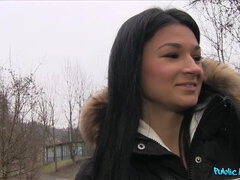 Sexy Brunette Likes Sucking Cock so when she does it for Cash it's a double pleasure