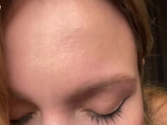 Enthousiasteling, Grote mammen, Blond, Vrouw, Vriendin, Masturbatie, Gezichtspunt, Alleen