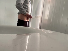 Dick Flash! A Girl Catches Me Masturbating In A Public Toilet On The Beach And Helps Me Finish