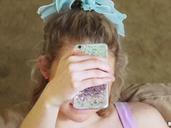 Lieveling, Blond, Gek, Dochter, Hd, Natuurlijke tieten, Kut duiken