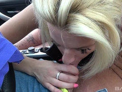 Blonde, Voiture, De plein air, Pute, Tatouage