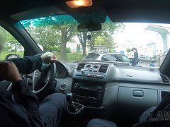Schönheit, Braunhaarige, Auto, Geschnappt, Tschechisch, Realität, Rau, Stiefmutter
