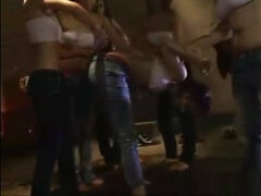 Asiático, Club, Extremo, Grupo, Japonés, Lesbiana