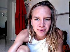 美女, 天然, 一人, オッパイの, ウェブカメラ