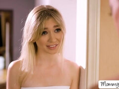 18, ブロンド, ドレス, レズビアン, 淫乱熟女, 母, 義母, ティーン