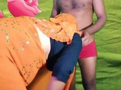 Horny stepbrother cums on his super hot Desi stepsister's face after she enjoys a steamy session